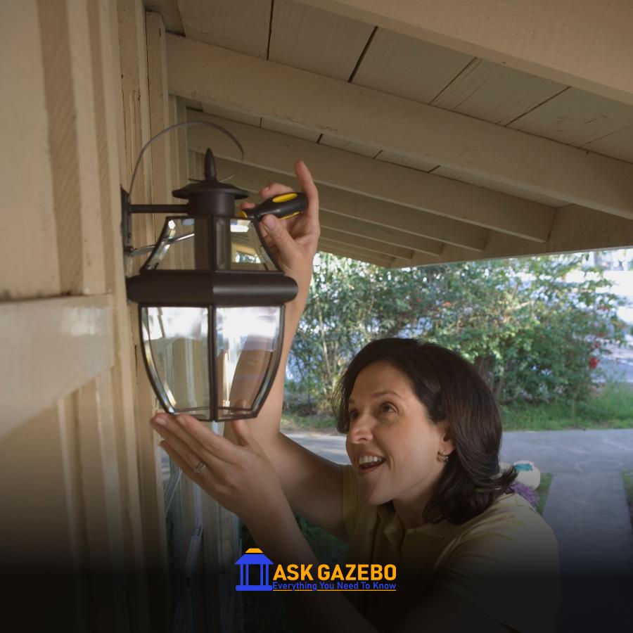 how to install light fixture in a gazebo