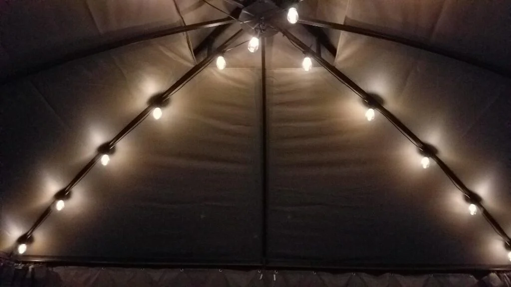 Brightech Solar String Lights On A Gazebo