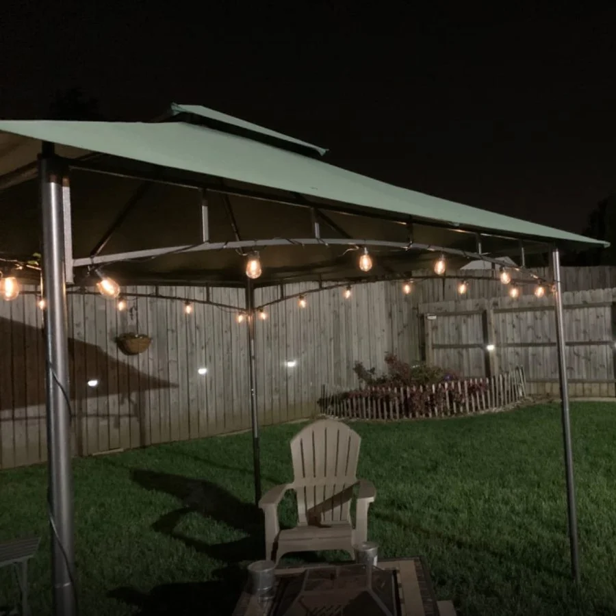 KYY Solar String Lights Installed On A Gazebo