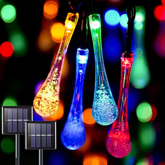 suddus Waterdrop Colorful Fairy Lights