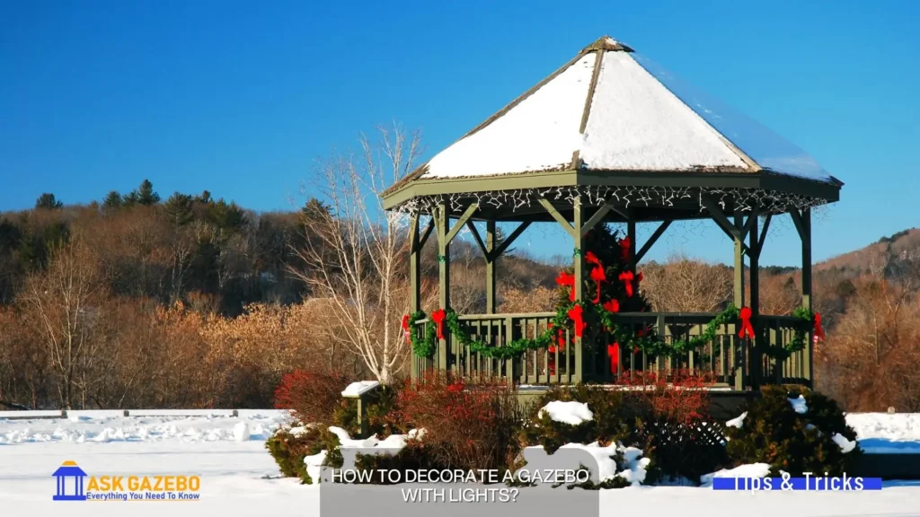 how to decorate a gazebo for Christmas